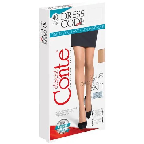 Колготки Conte elegant Dress Code, 40 den, размер 2/4/L, бежевый