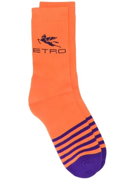 Etro полосатые носки с логотипом