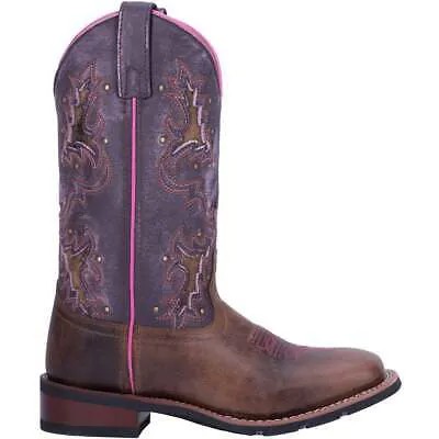 Laredo Laredo Lola Square Toe Cowboy Womens Brown, Purple Классические сапоги 5657