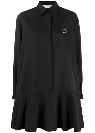 Valentino платье-рубашка с логотипом VLTN