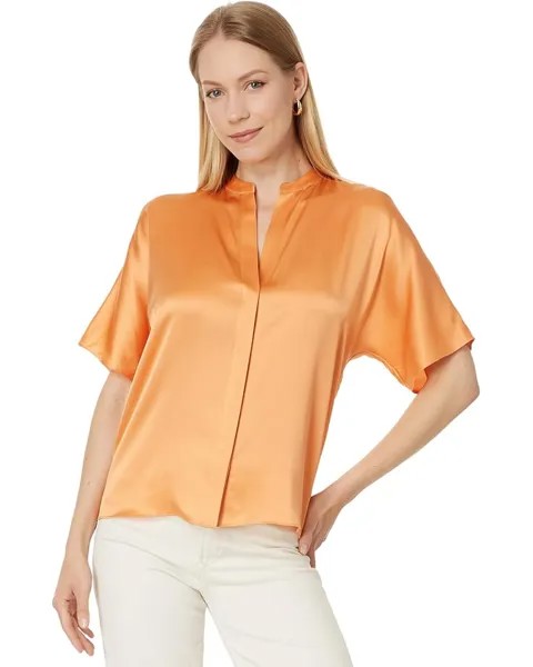 Блузка Vince Dolman Button Down Blouse, цвет Kumquat