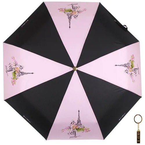Зонт FLIORAJ, розовый, черный