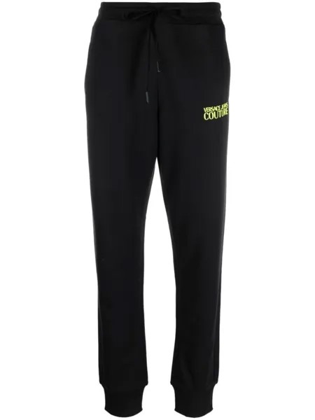 Versace Jeans Couture спортивные брюки с логотипом, черный