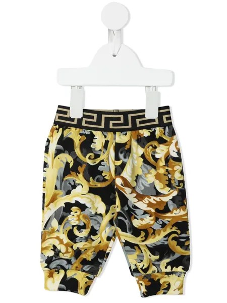 Versace Kids спортивные брюки с принтом