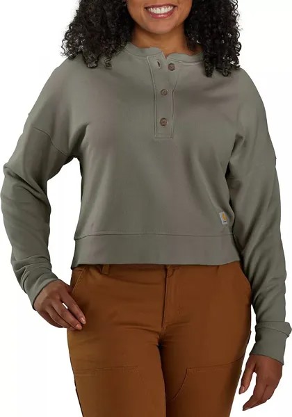 Женская толстовка Carhartt из французской махровой ткани Henley