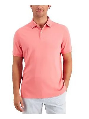 CLUBROOM Мужская розовая классическая влагоотводящая рубашка-поло с коротким рукавом S
