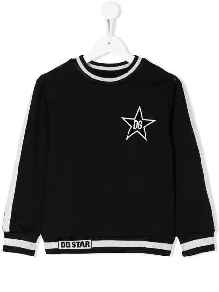 Dolce & Gabbana Kids джемпер с контрастными полосками и логотипом