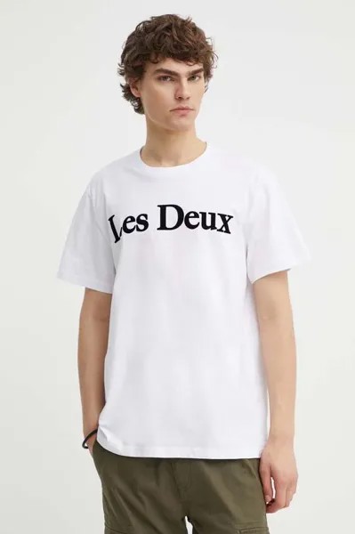 Хлопковая футболка Les Deux, белый
