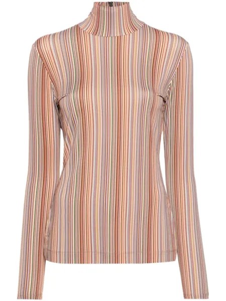 Paul Smith топ с полосками Signature Stripe, красный