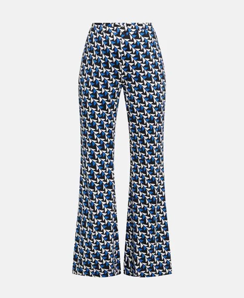 Шелковые брюки Diane von Furstenberg, синий