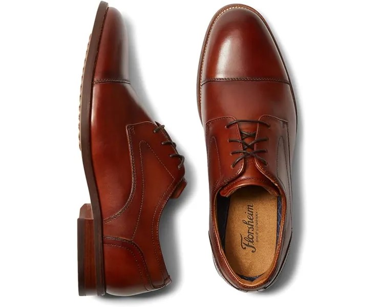 Оксфорды Florsheim Rucci Cap Toe, цвет Cognac Smooth