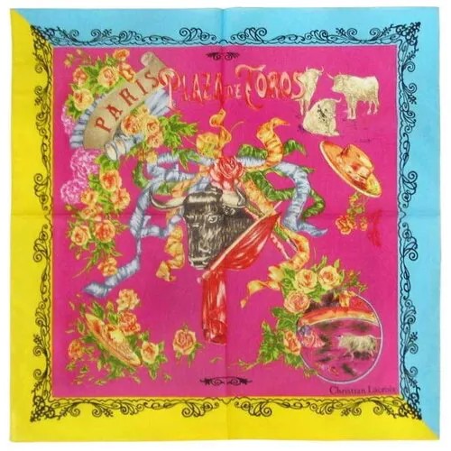Платок Christian Lacroix, хлопок, 53х53 см, мультиколор