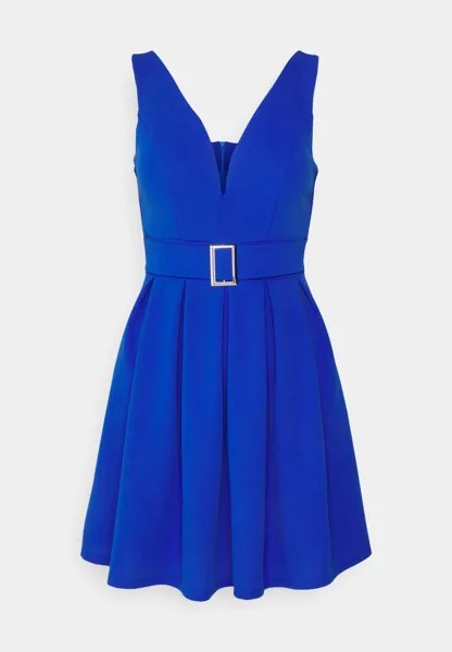 Платье из джерси Debbie Buckle Skater Dress WAL G, синий электрик