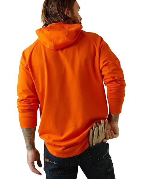 Футболка Ariat Rebar Cotton Strong Hooded T-Shirt, цвет Bright Orange