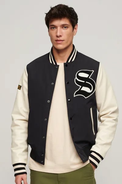 Университетский бомбер Mascot Superdry, черный