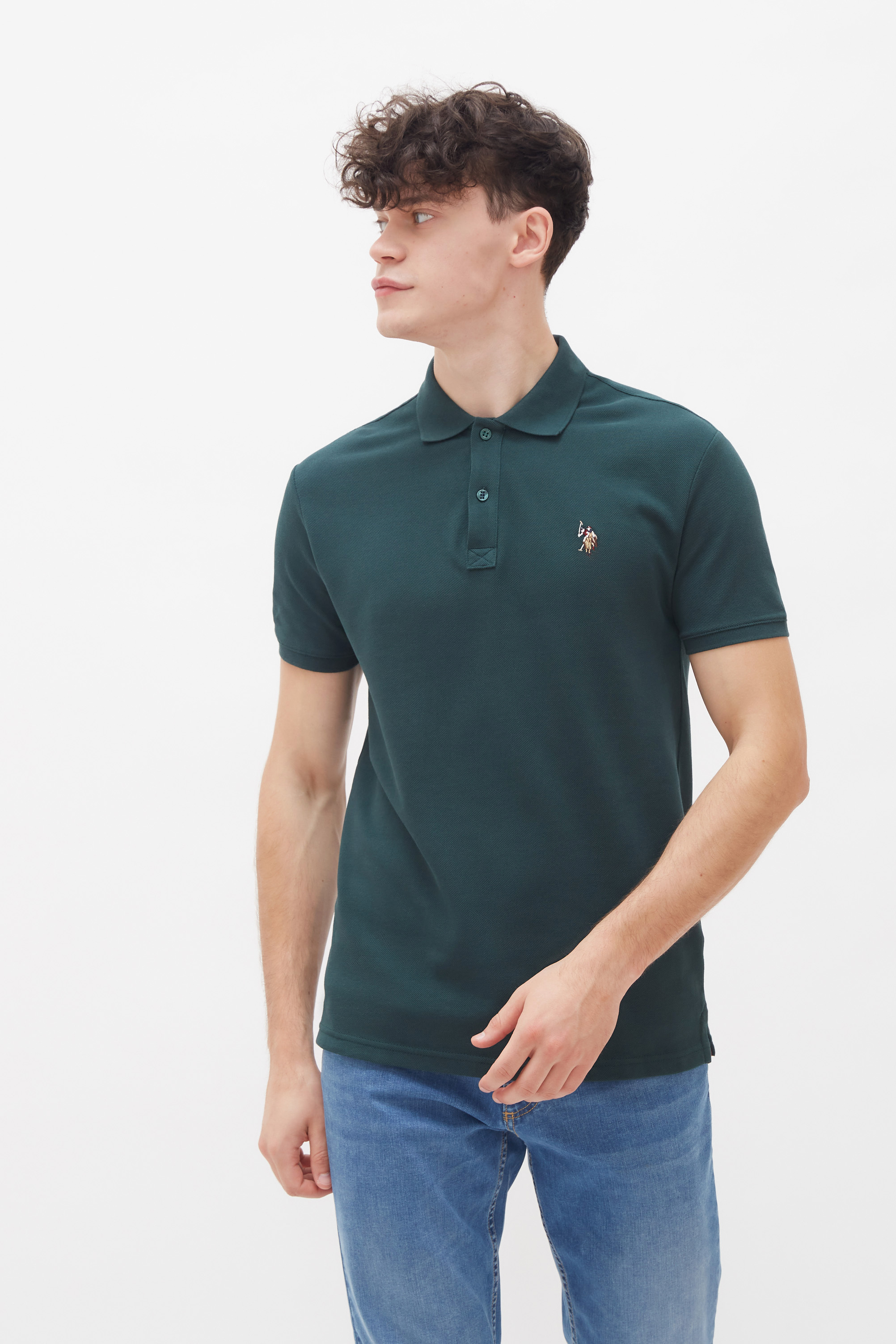 Футболка-поло мужская U.S. POLO Assn. G081SZ0110TP04SK20-R зеленая 2XL