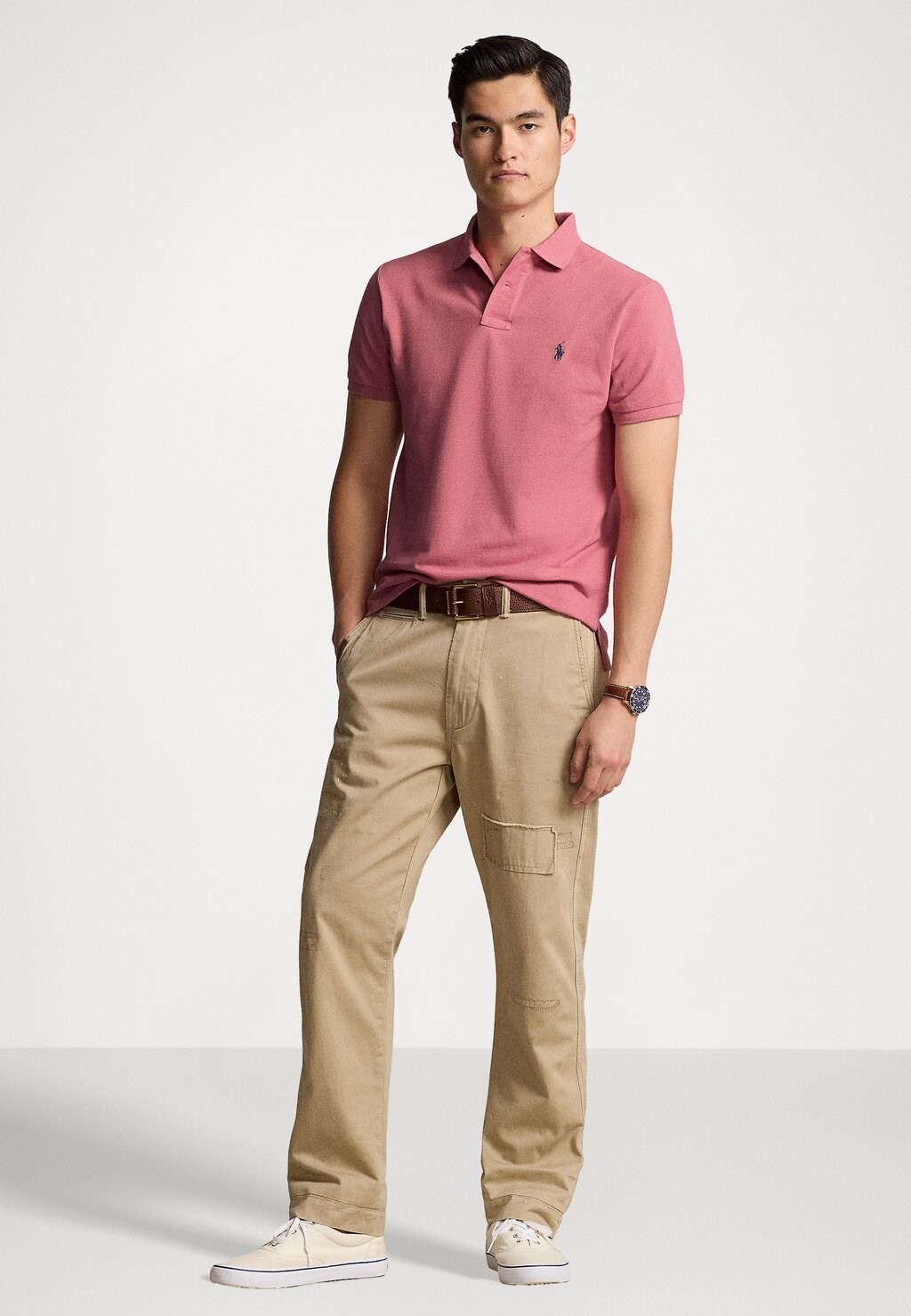 Поло SLIM FIT MESH POLO SHIRT Ralph Lauren, черника