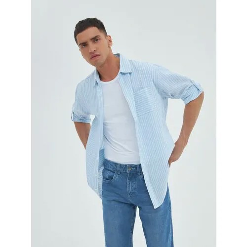 Мужская рубашка I-RLCL41-1, р.L, голубой