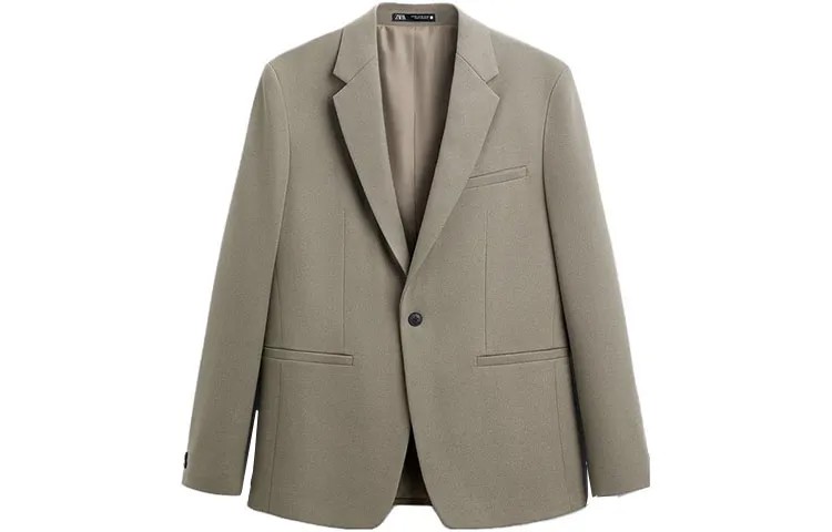 Деловой костюм мужской зеленый Zara, зеленый