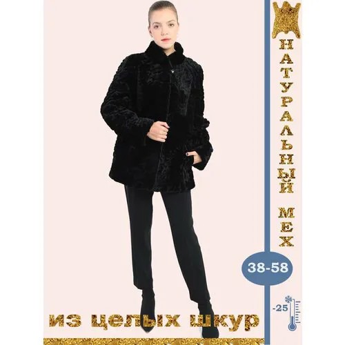 Полушубок, размер 52, черный