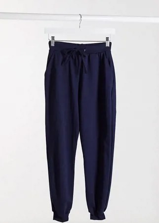 Темно-синие базовые джоггеры узкого кроя ASOS DESIGN Petite-Голубой