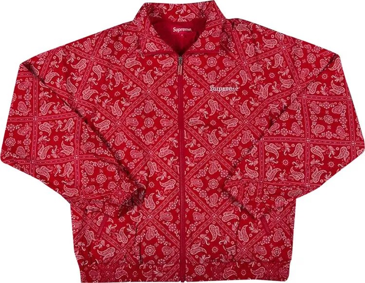 Куртка Supreme Bandana Track Jacket 'Red', красный