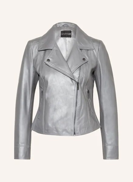 Lovato кожаная куртка Studio Ar, серебряный