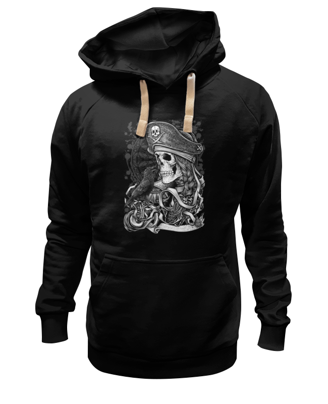 Худи Printio Пират черное 3XL