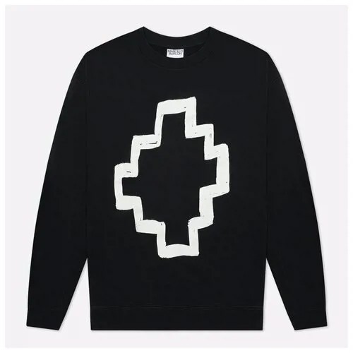 Мужская толстовка Marcelo Burlon Tempera Cross Over Crewneck чёрный , Размер S