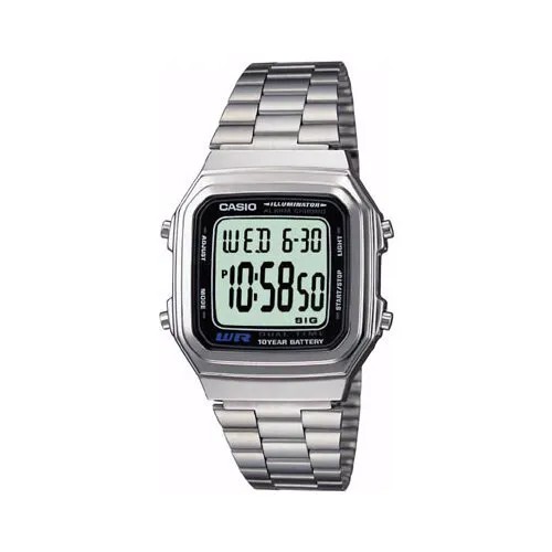 Наручные часы CASIO A178WA-1A, серый, серебряный