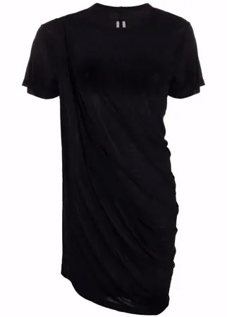 Rick Owens короткое платье асимметричного кроя со сборками