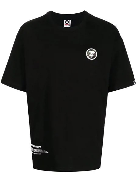 AAPE BY *A BATHING APE® футболка с нашивкой-логотипом