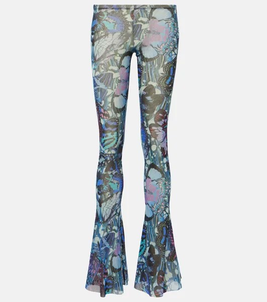 Расклешенные брюки из джерси Papillon Jean Paul Gaultier, синий