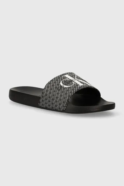 Шлепанцы SLIDE AOP Calvin Klein Jeans, черный