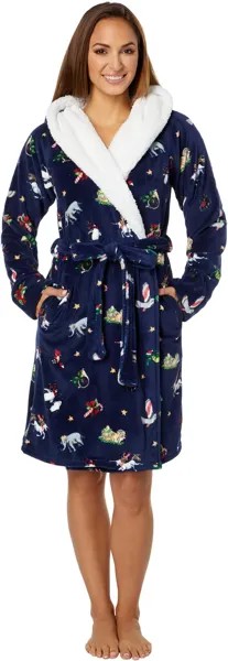 Халат Plush Fleece Robe Vera Bradley, цвет Snow Globe Motifs