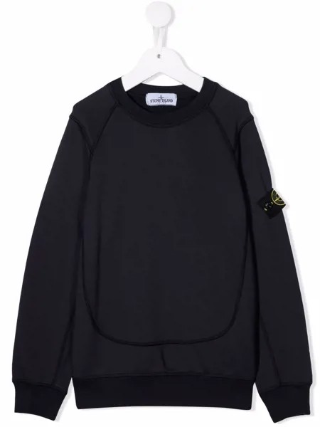 Stone Island Junior толстовка с круглым вырезом и логотипом