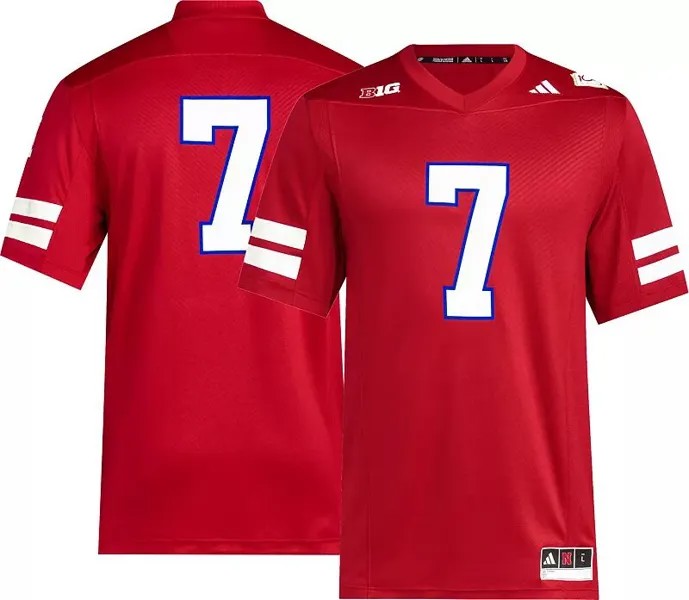 Реплика мужской футбольной майки Adidas Nebraska Cornhuskers Scarlet в честь 100-летия Adidas