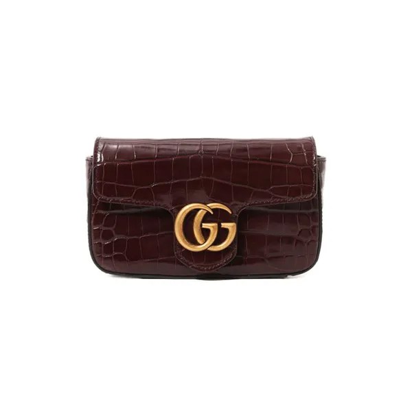 Сумка GG Marmont из кожи аллигатора Gucci