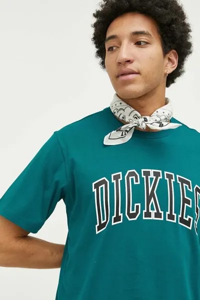 Хлопковая футболка Dickies, зеленый