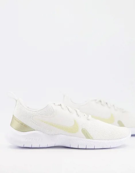 Кроссовки молочного оттенка Nike Running Flex Experience 10-Белый