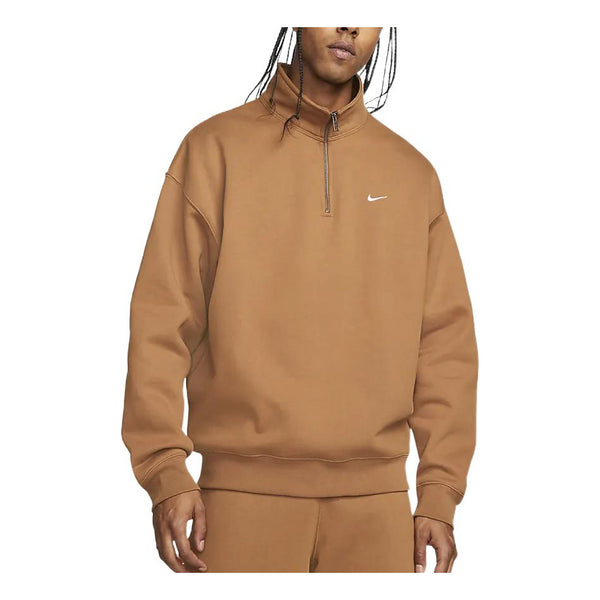 Куртка Nike Solo Swoosh 1/4-zip sweatshirt 'Orange Brown', оранжевый