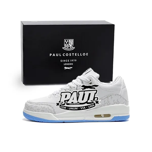 Кроссовки PAUL COSTELLOE Skateboarding Shoes Unisex Mid-top, белый/черный