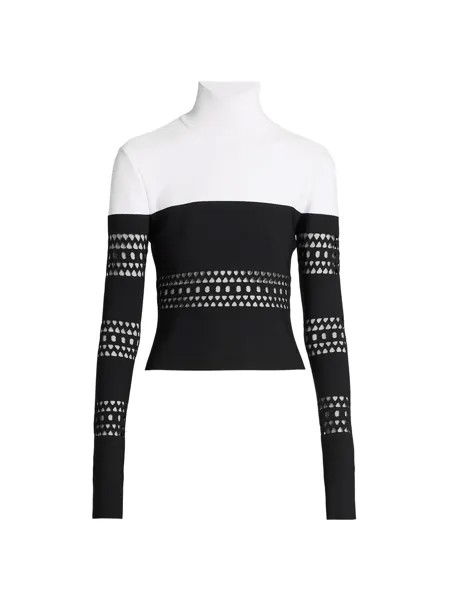 Свитер с высоким воротником Vienne Alaïa, черный