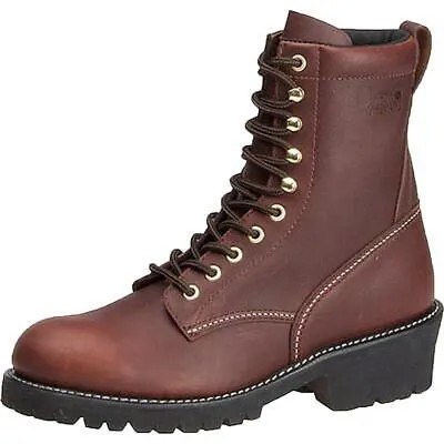 Work America Mens 8 Steel Toe Brown Work Boots 13 Extra Wide (4E) BHFO 5678