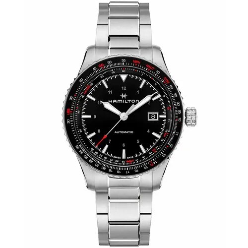Наручные часы Hamilton Khaki Aviation, серебряный, черный