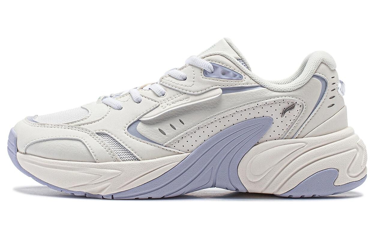 Кроссовки LINING Lifestyle Shoes Women's Low-top Off-white/purple Smoke Blue, белый/синий