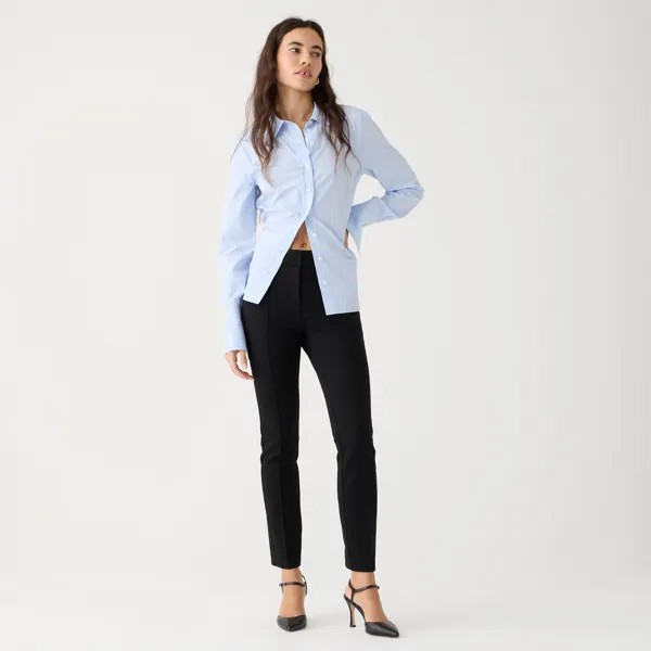 Узкие брюки в итальянском стиле понте J.Crew, черный