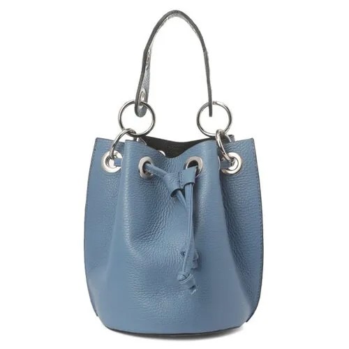 Сумка торба diva's bag, фактура зернистая, серо-голубой