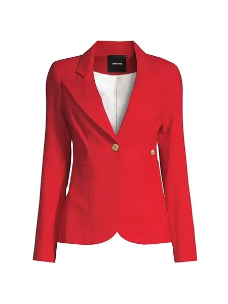 Однобортный шерстяной пиджак Duchess Smythe, красный