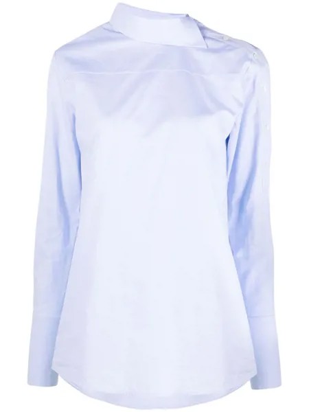 Victoria Victoria Beckham рубашка асимметричного кроя с длинными рукавами